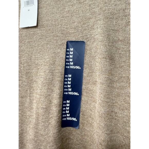 Gap Mens M Cotton Blend Pullover Solid Beige Round Neck Sweater New with Tags - Picture 5 of 6